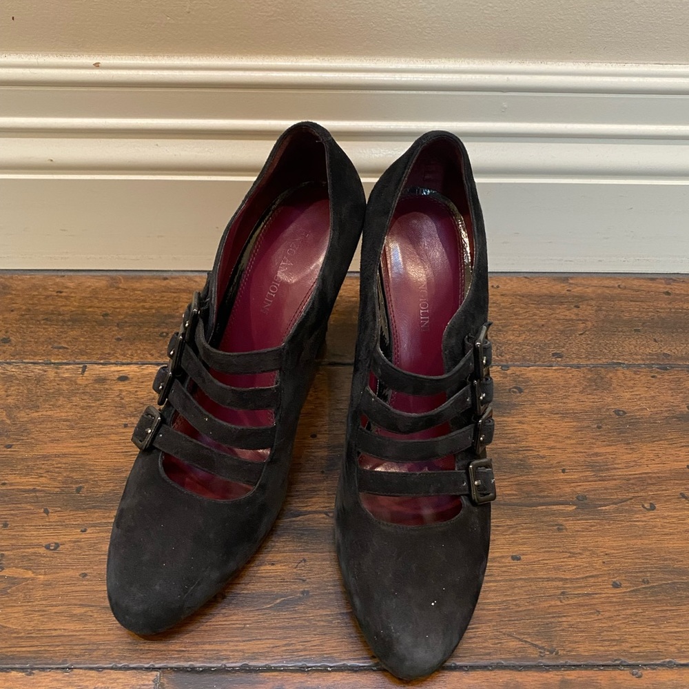 Suede Platform Pumps